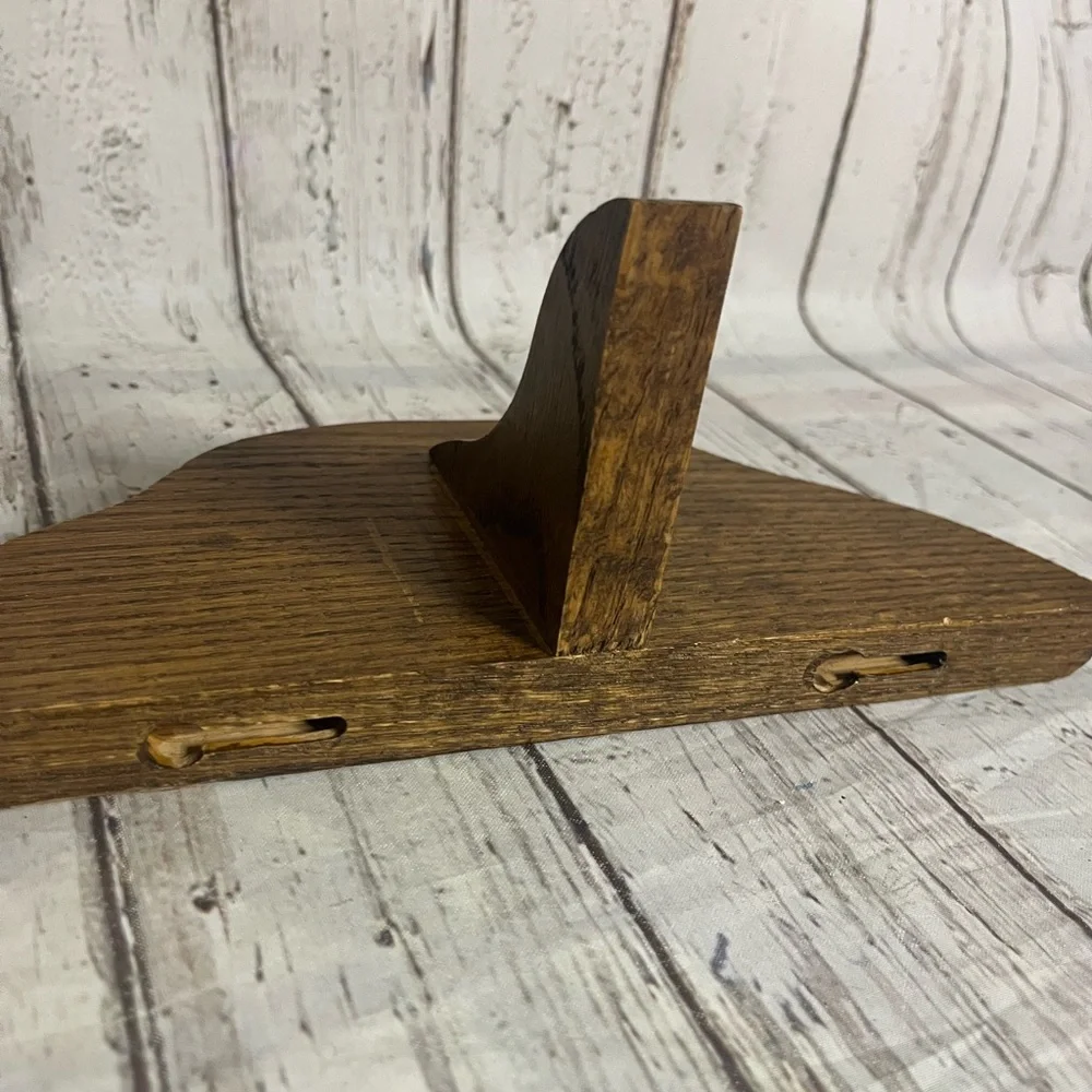 Classic Brown Wooden Wall Display Shelf - Rustic Home Wall Decor